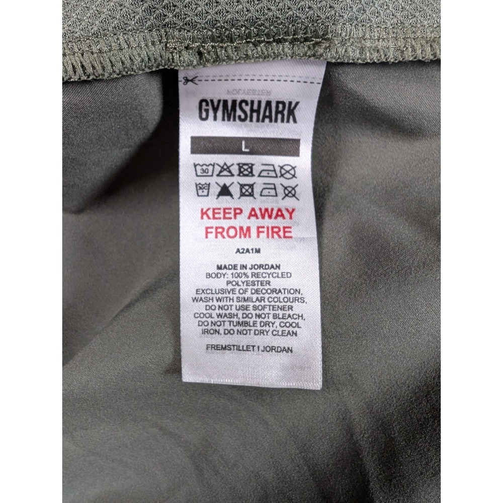 Gymshark Arrival Shorts Mens Large Olive Green Athletic Gym Training A2A1M - Picture 6 of 8